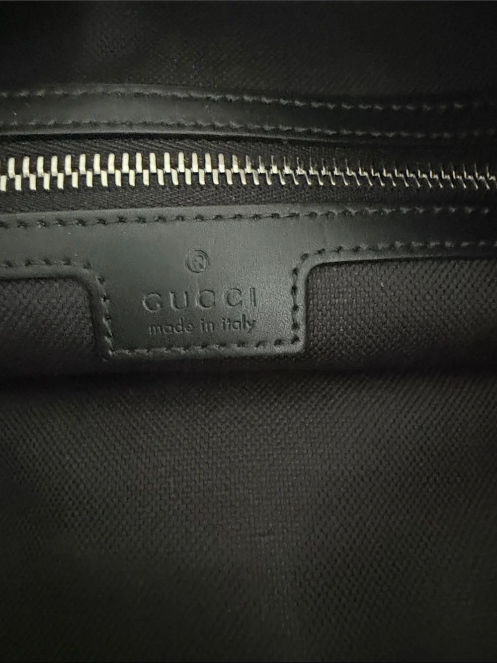 Authentic Gucci Black GG Supreme Messenger Bag with Red-Blue Web Strap